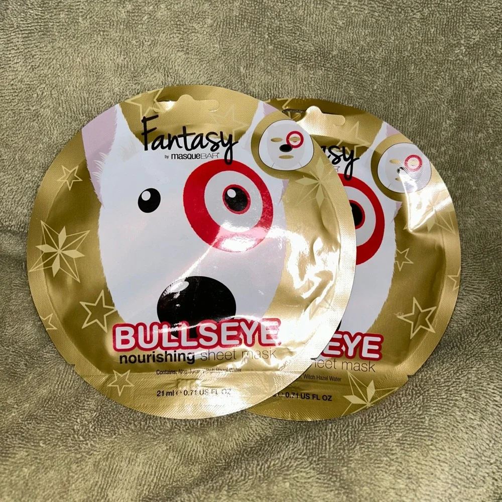 Masque Bar‎ Fantasy Bullseye Nourishing Sheet Mask Set of 2 Target Mascot Dog